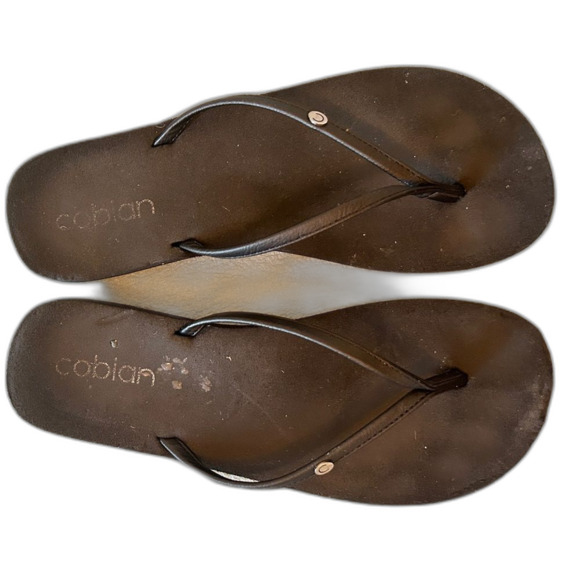 Cobian Sandals Womens Size 8 Black thin strappy Slip On Skinny Bounce - Picture 4 of 6